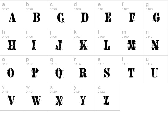 AfterMidnightSalePreshrunk lowercase a-z preview