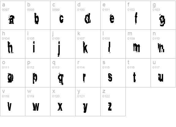 AfterShock lowercase a-z preview