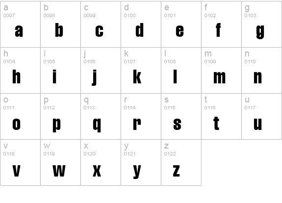 AG Letterica Compr Plain Medium lowercase a-z preview