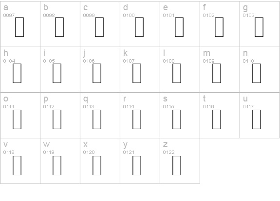 AGA Battouta Regular lowercase a-z preview