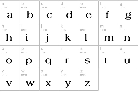 Agate Bold lowercase a-z preview