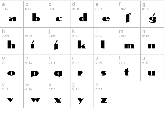 Agenda lowercase a-z preview
