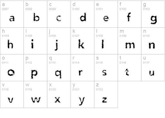 Agenda Regular lowercase a-z preview