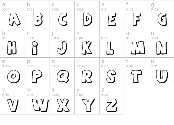 Agent Orange lowercase a-z preview