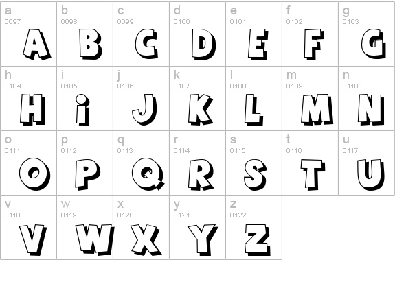 Agent Red lowercase a-z preview