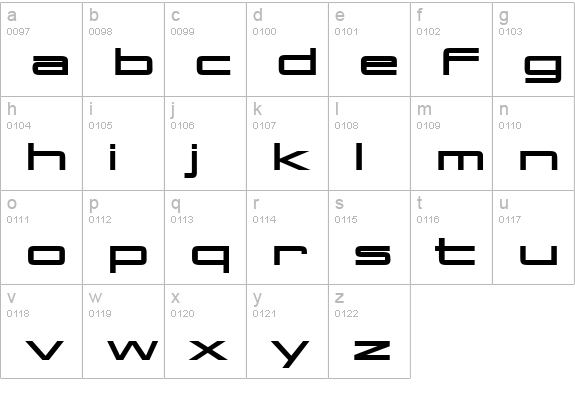 AggieURWTNor lowercase a-z preview