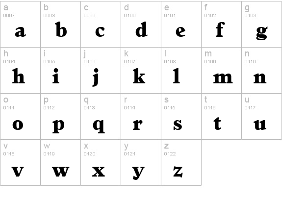 Agonic Display SSi lowercase a-z preview