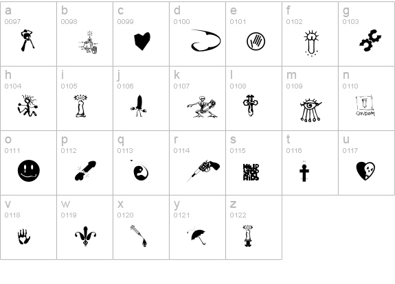 Aiding1 lowercase a-z preview