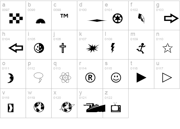AIEclectic-One lowercase a-z preview