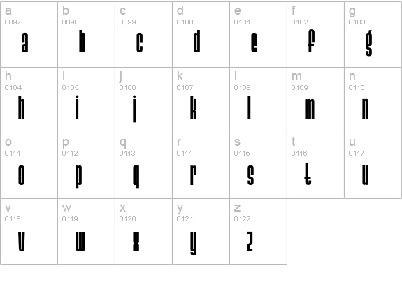 Ainsdale-Bold lowercase a-z preview