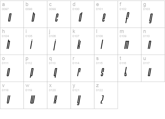 Ainsdale-MediumItalic lowercase a-z preview