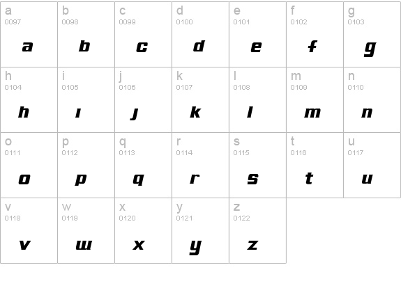 Air Millhouse Italic lowercase a-z preview