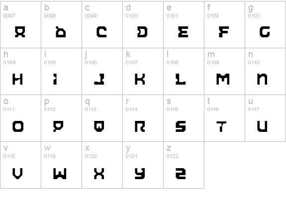 Airacobra Light lowercase a-z preview