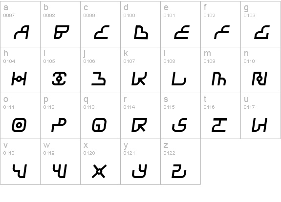Airbag Street lowercase a-z preview