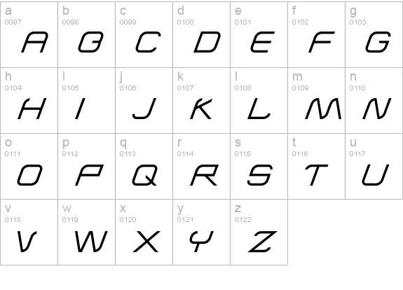 Airline-Normal lowercase a-z preview