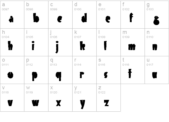 Airmole Antique lowercase a-z preview