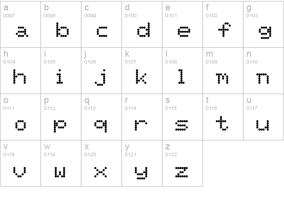 Airport lowercase a-z preview