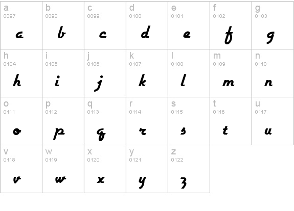 Airstream NF lowercase a-z preview