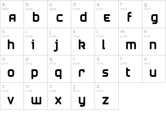 Airstrip Four lowercase a-z preview