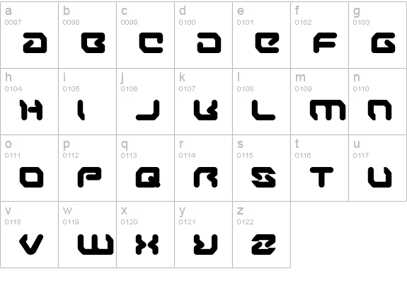 Airstrip One Bold lowercase a-z preview