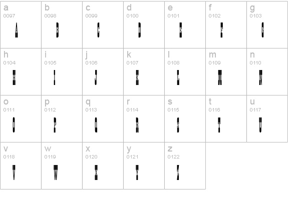 AIWood-FrenchCondensed lowercase a-z preview