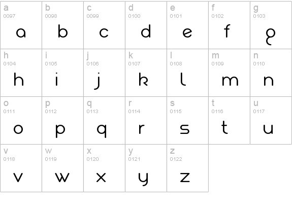Akaju Light lowercase a-z preview