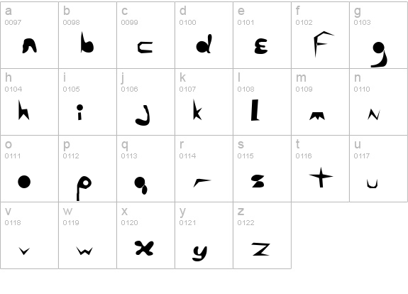 Ala Carte lowercase a-z preview