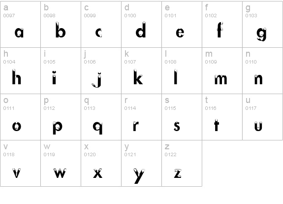 AlaskanNights lowercase a-z preview