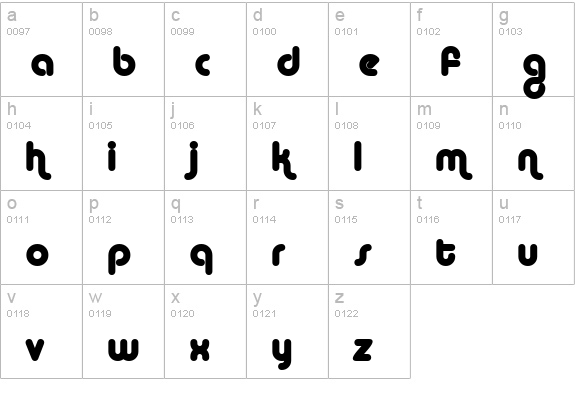 Alba Matter lowercase a-z preview