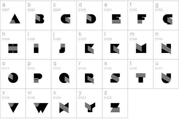 Aldasin lowercase a-z preview