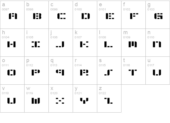 Aldos Moon lowercase a-z preview