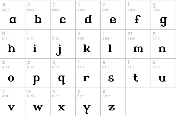 AlembicBeta-BoldOne lowercase a-z preview