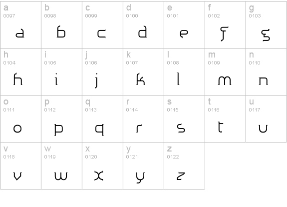 ALEX2 lowercase a-z preview