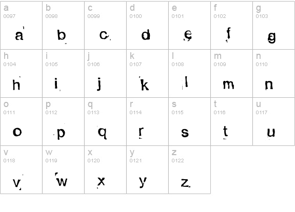 Alexandras Stempelkasten lowercase a-z preview