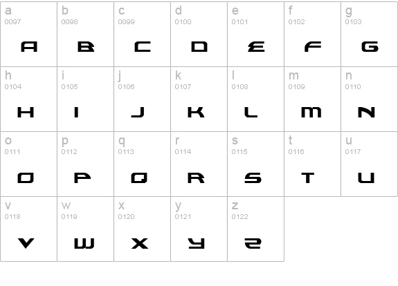 Alexis lowercase a-z preview