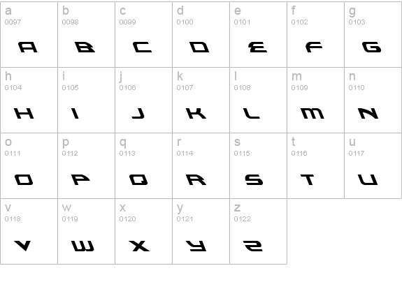 Alexis Leftalic lowercase a-z preview