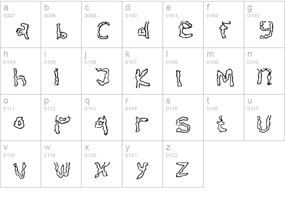 Alfa lowercase a-z preview