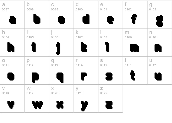 Algol VII lowercase a-z preview