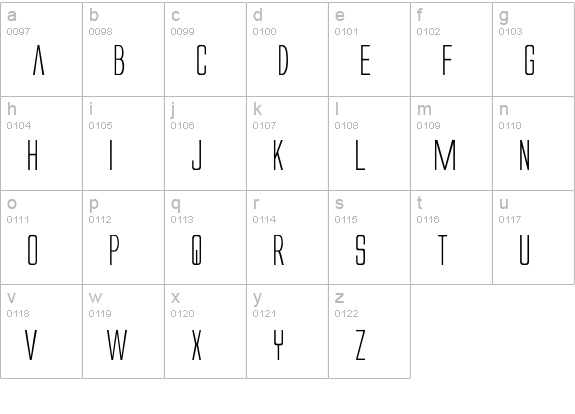 Alien League lowercase a-z preview