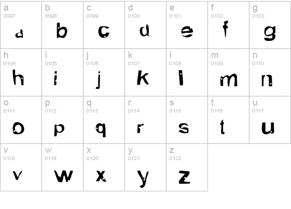 Alien MarksmanRegular lowercase a-z preview