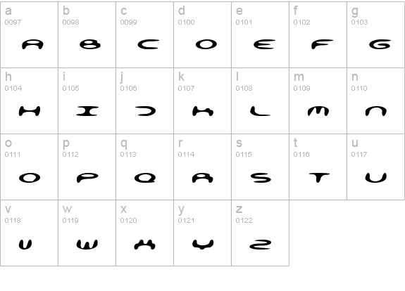 alienation lowercase a-z preview