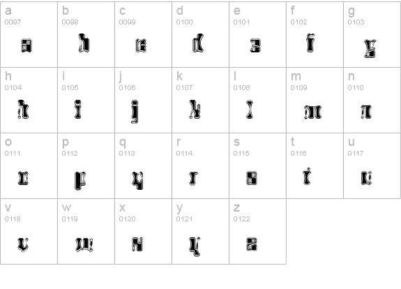 AlienAutopsy lowercase a-z preview