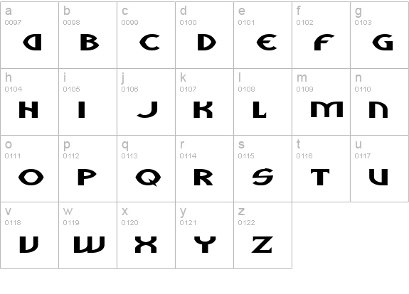 Aliens lowercase a-z preview