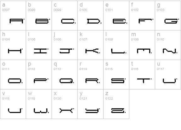 alienwarping lowercase a-z preview