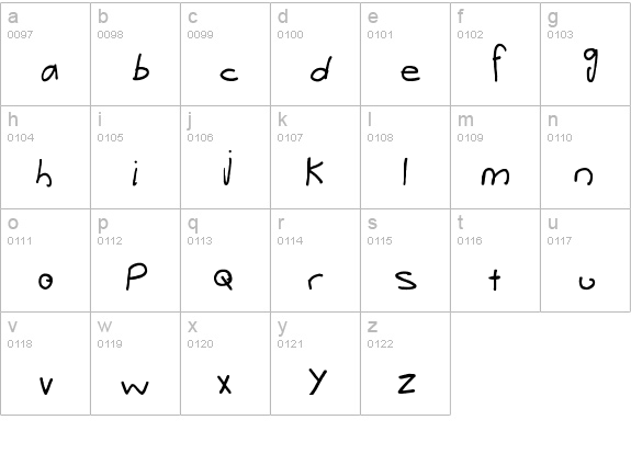 Alix 2 lowercase a-z preview
