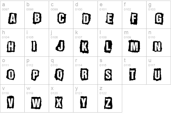ALL AGES DEMO lowercase a-z preview