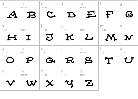 Almanac of the Apprentice lowercase a-z preview