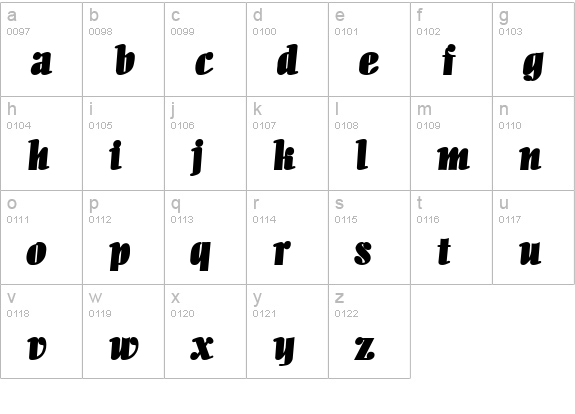 Aloe Extended Bold lowercase a-z preview