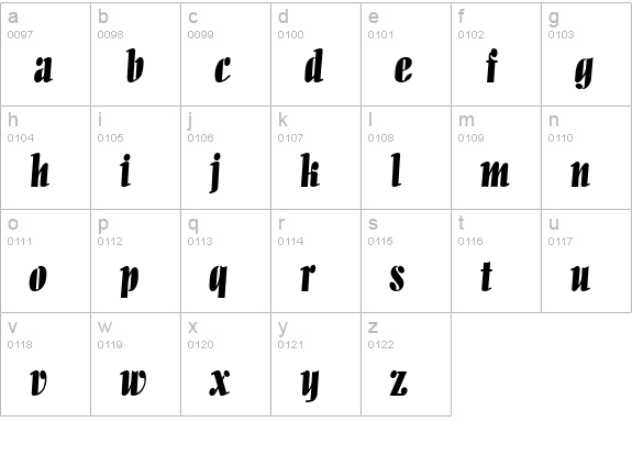 Aloe Normal lowercase a-z preview