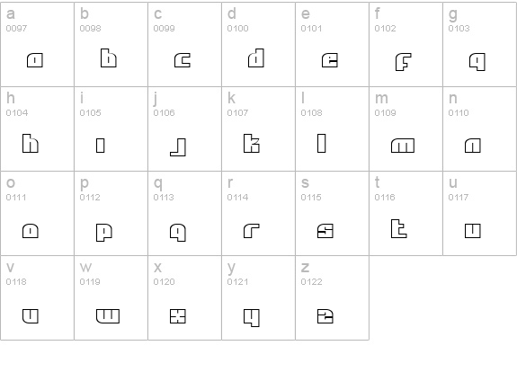Alpha Flight Small Caps lowercase a-z preview